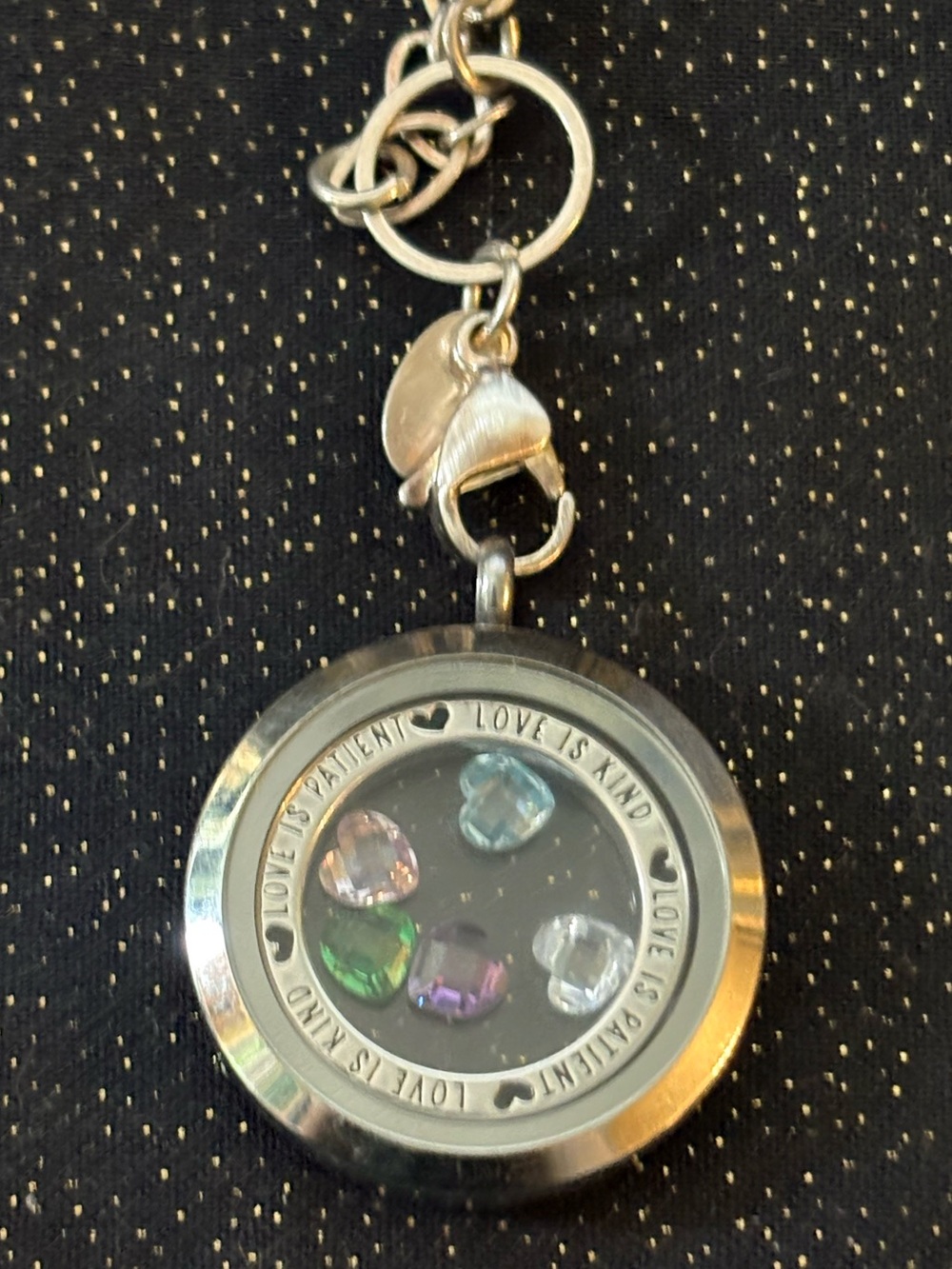 Origami Owl Loved Themed Large Hinged Locket Necklace